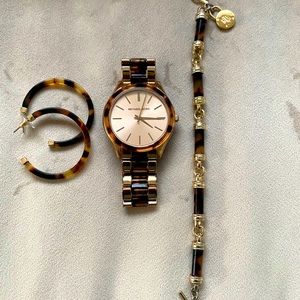 Michael Kors Watch included with Ralph Lauren bracelet and earrings
